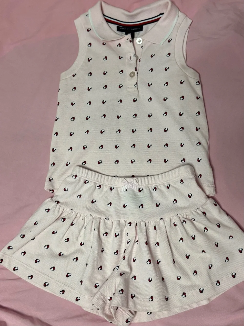 Tommy Hilfiger Pink and Navy Sleeveless top and shorts set